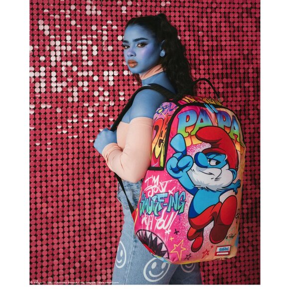 Sprayground x The Smurfs Papa Smurf On The Run Backpack - Picture 3 of 16